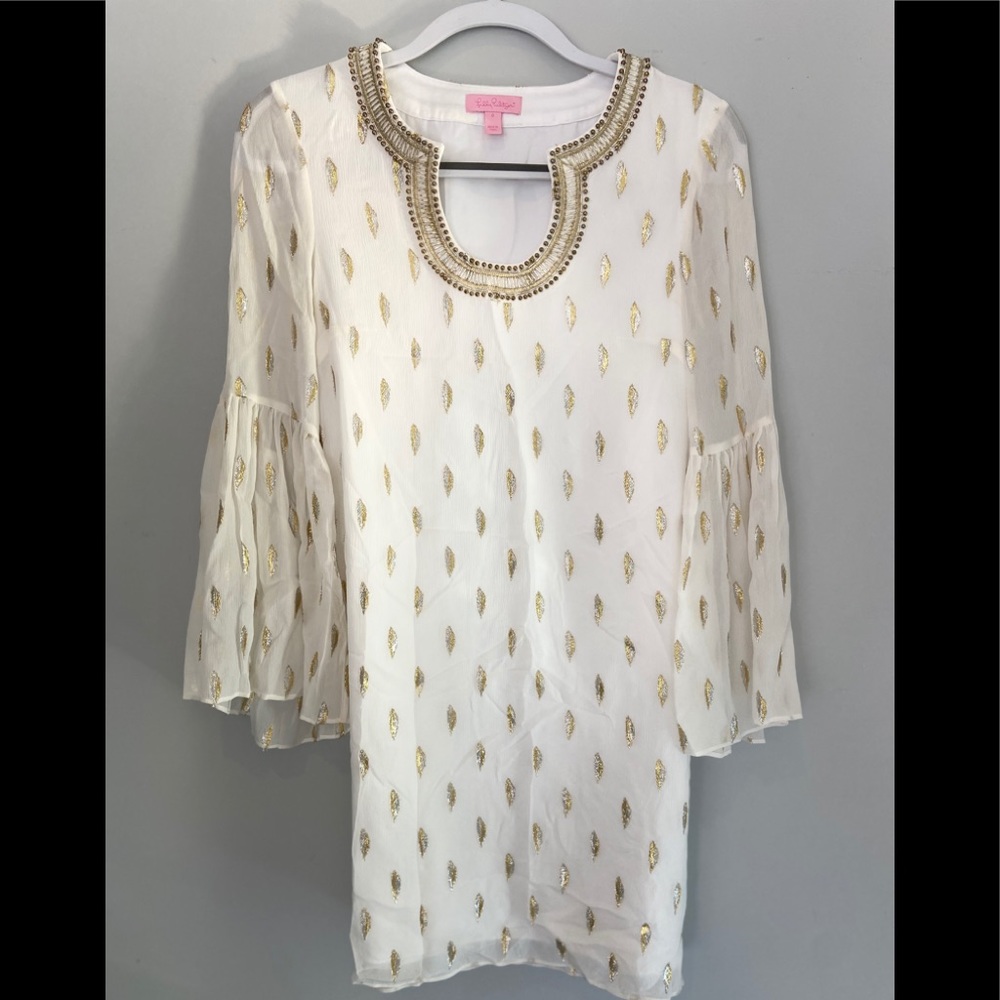 Lily Pulitzer- Gold Flake Tunic Dress